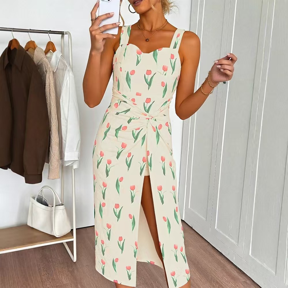 Vestido Cropped Estampado Flor - Midi Skirt Floral avaliação e preço