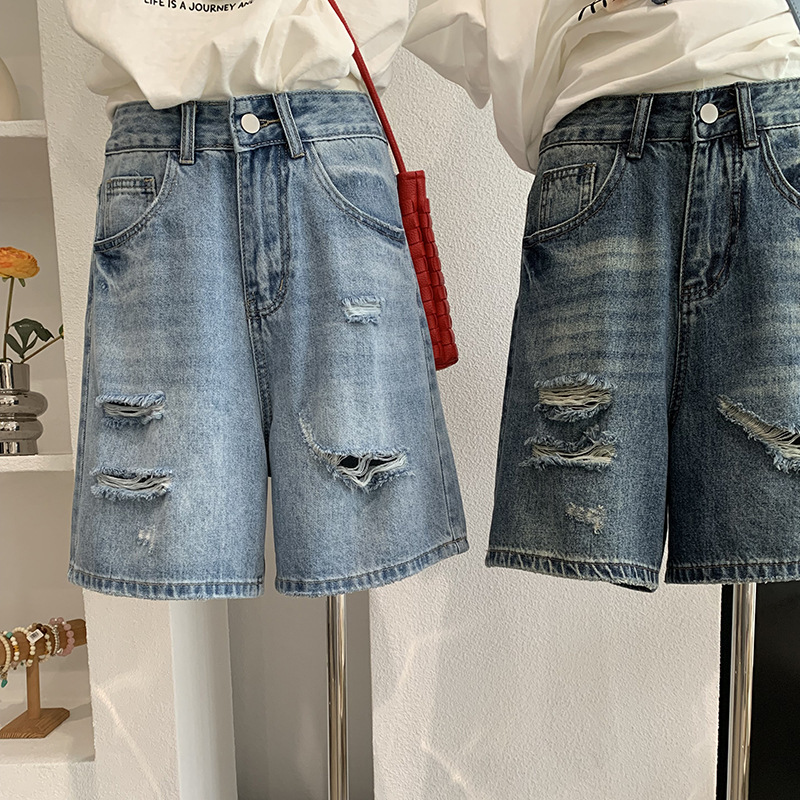 Short Jeans Feminino Vintage R - Shorts Denim Frayed avaliação e preço