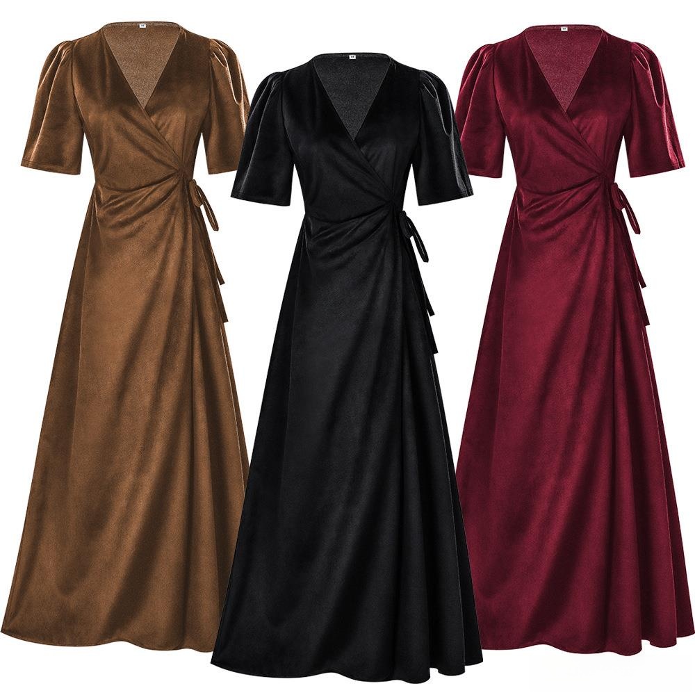 Vestido Feminino Longo de Velu - Linen Dress Wrap avaliação e preço