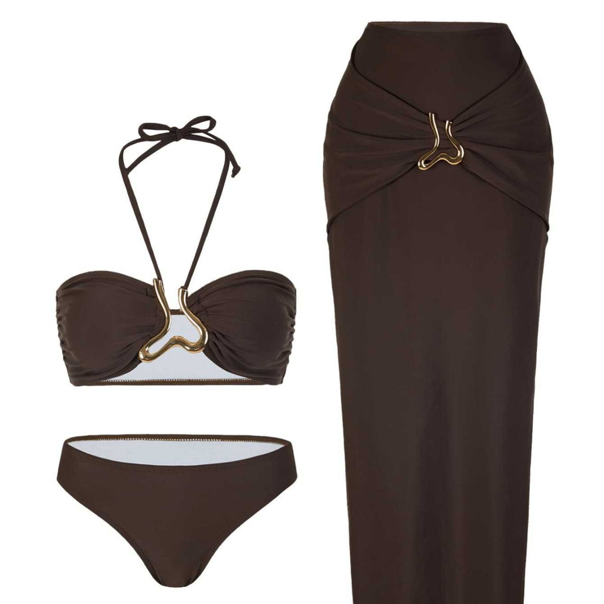 Biquíni Tankini Feminino Sem M - Swimsuit Bikini Ruched avaliação e preço