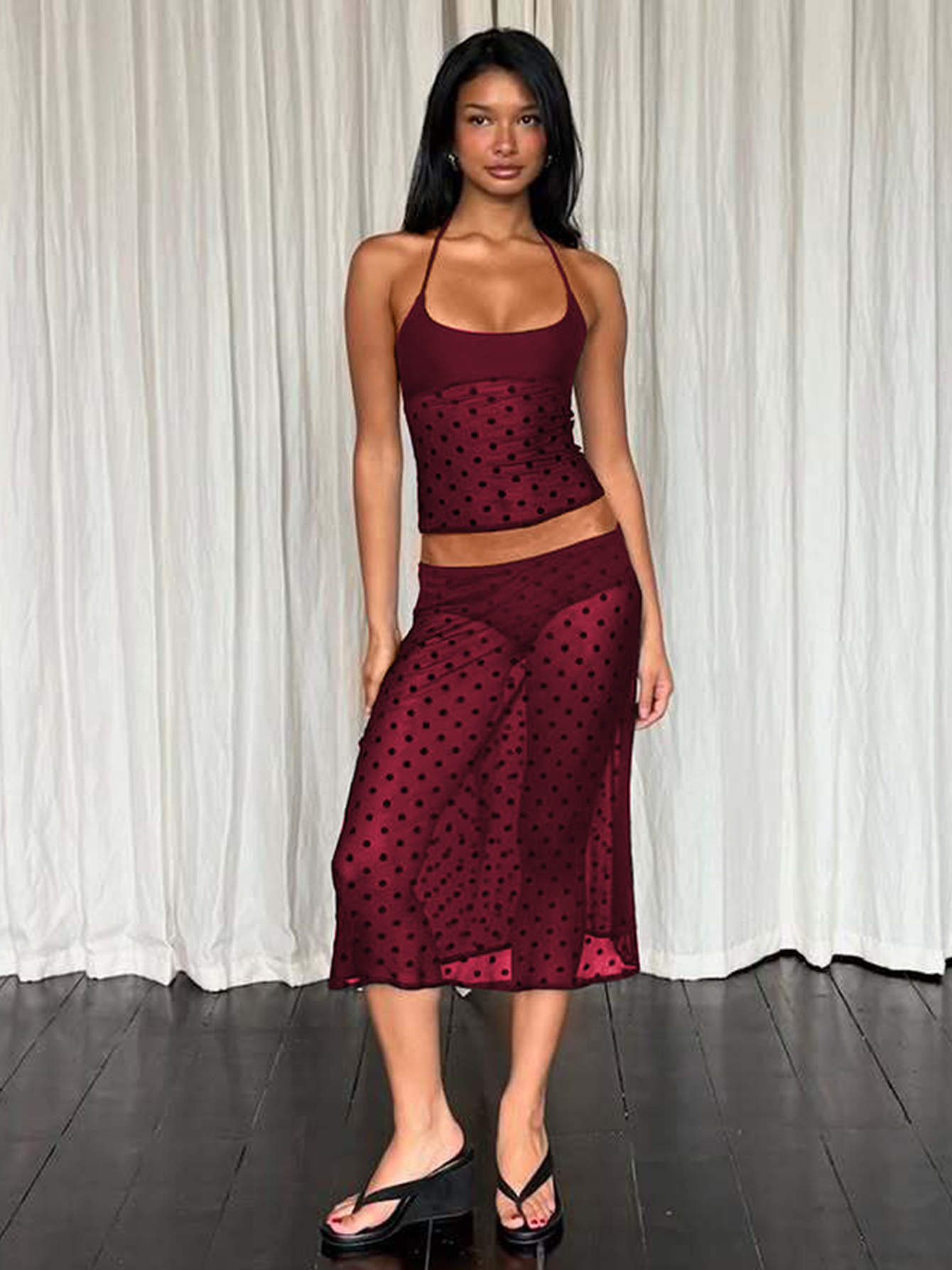 Conjunto de Moda Hugcitar com  - Crop Top Crochet avaliação e preço