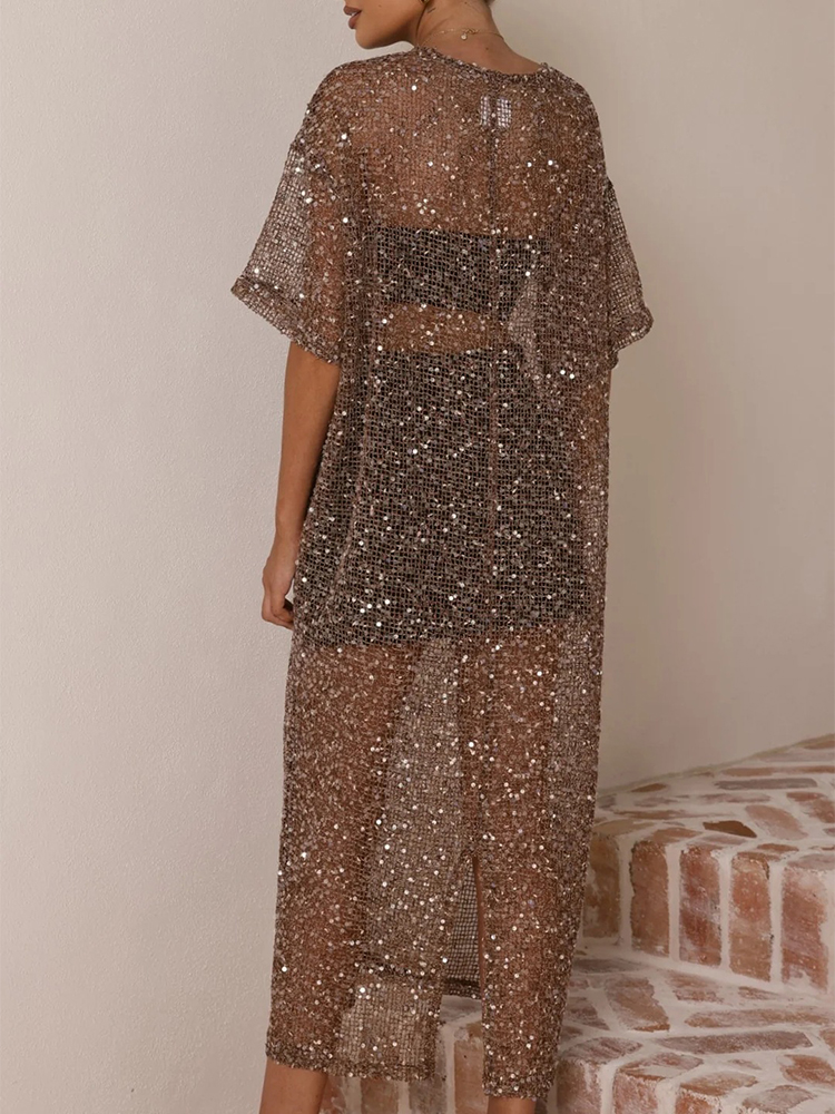 Vestido Longo Feminino Casual  - Cover Up Kaftan avaliação e preço