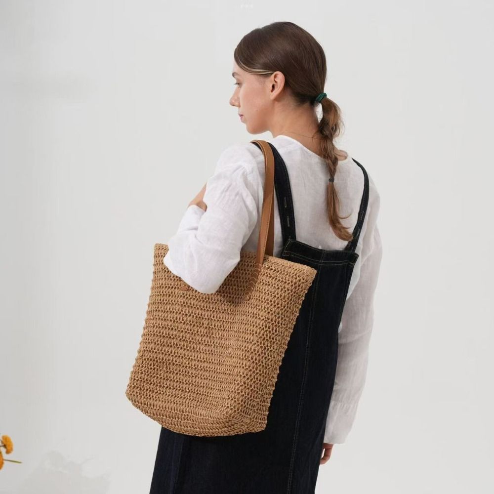 Bolsa de Praia de Palha Trança - Tote Bag Beach avaliação e preço