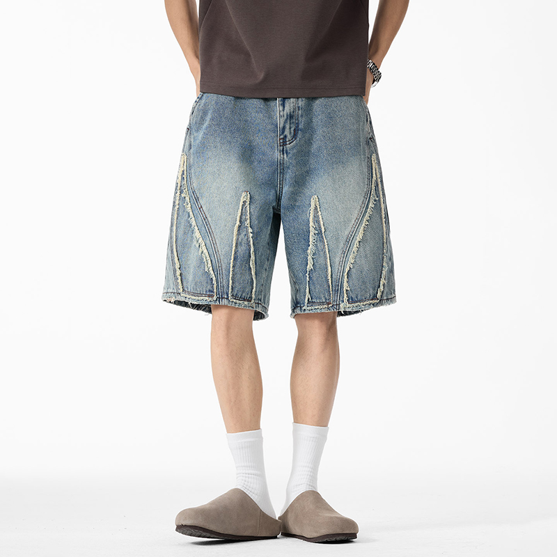 Bermudas Jeans Masculinas Bagg - Shorts Denim Frayed avaliação e preço