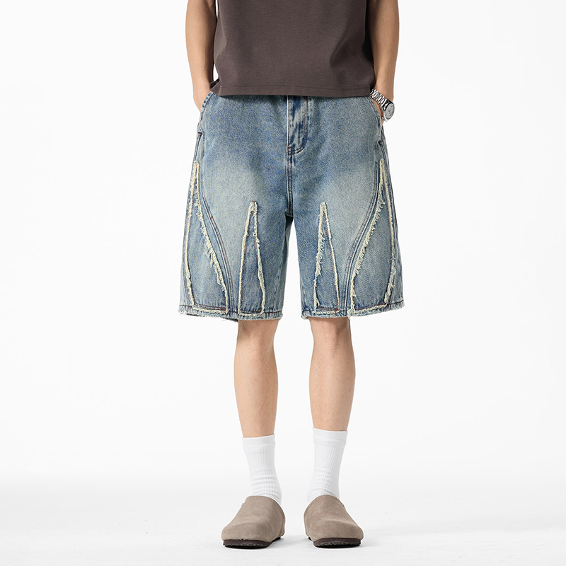 Bermudas Jeans Masculinas Bagg - Shorts Denim Frayed avaliação e preço