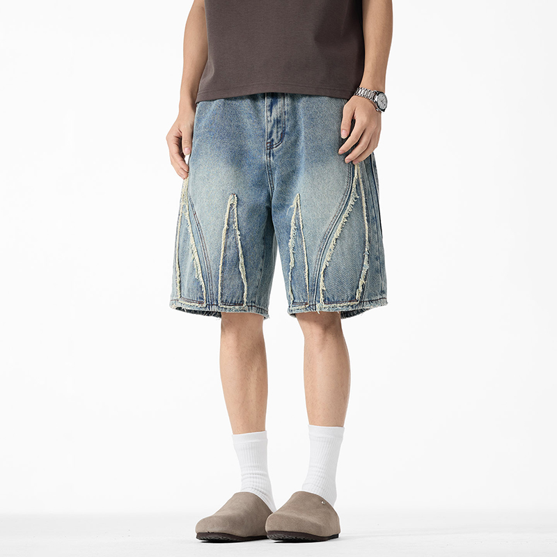 Bermudas Jeans Masculinas Bagg - Shorts Denim Frayed avaliação e preço