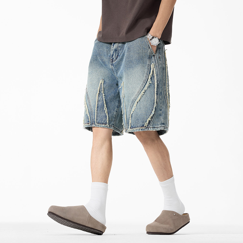 Bermudas Jeans Masculinas Bagg - Shorts Denim Frayed avaliação e preço