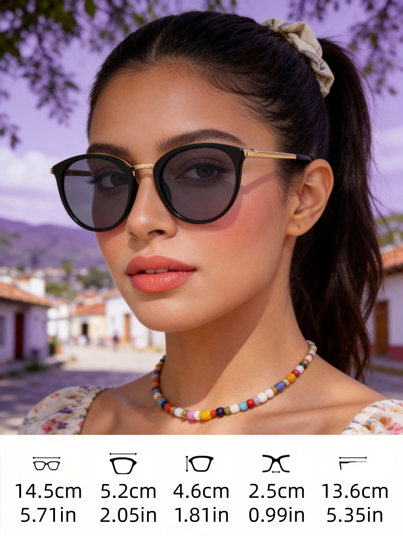 Óculos redondos retrô feminino - Sunglasses Cat Eye avaliação e preço