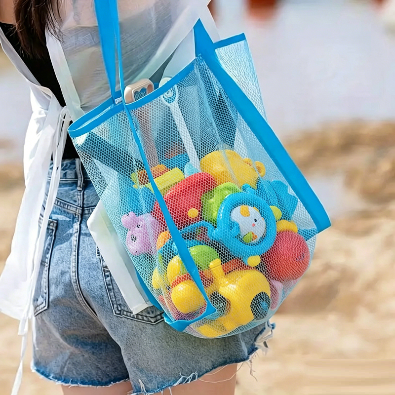 Bolsa de Praia Grande em Malha - Tote Bag Beach avaliação e preço