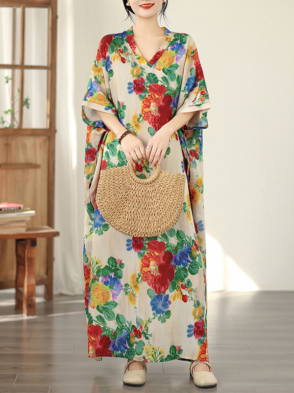 Vestido Longo Feminino Retrô F - Linen Dress Wrap avaliação e preço