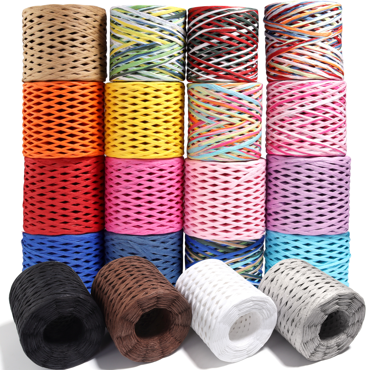 Fio de ráfia colorido de 4mm,  - Crochet Bag Raffia avaliação e preço